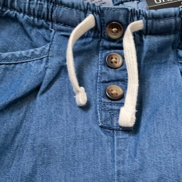 Okie Dokie cuffed med wash drawstring chambray pants. Size 9M. - Picture 7 of 8